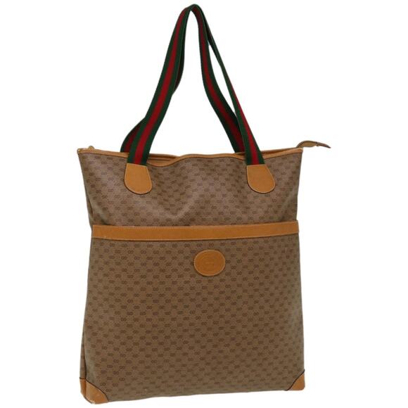 GUCCI Micro GG Supreme Web Sherry Line Tote Bag Beige 002 983 002 983 - Picture 1 of 16